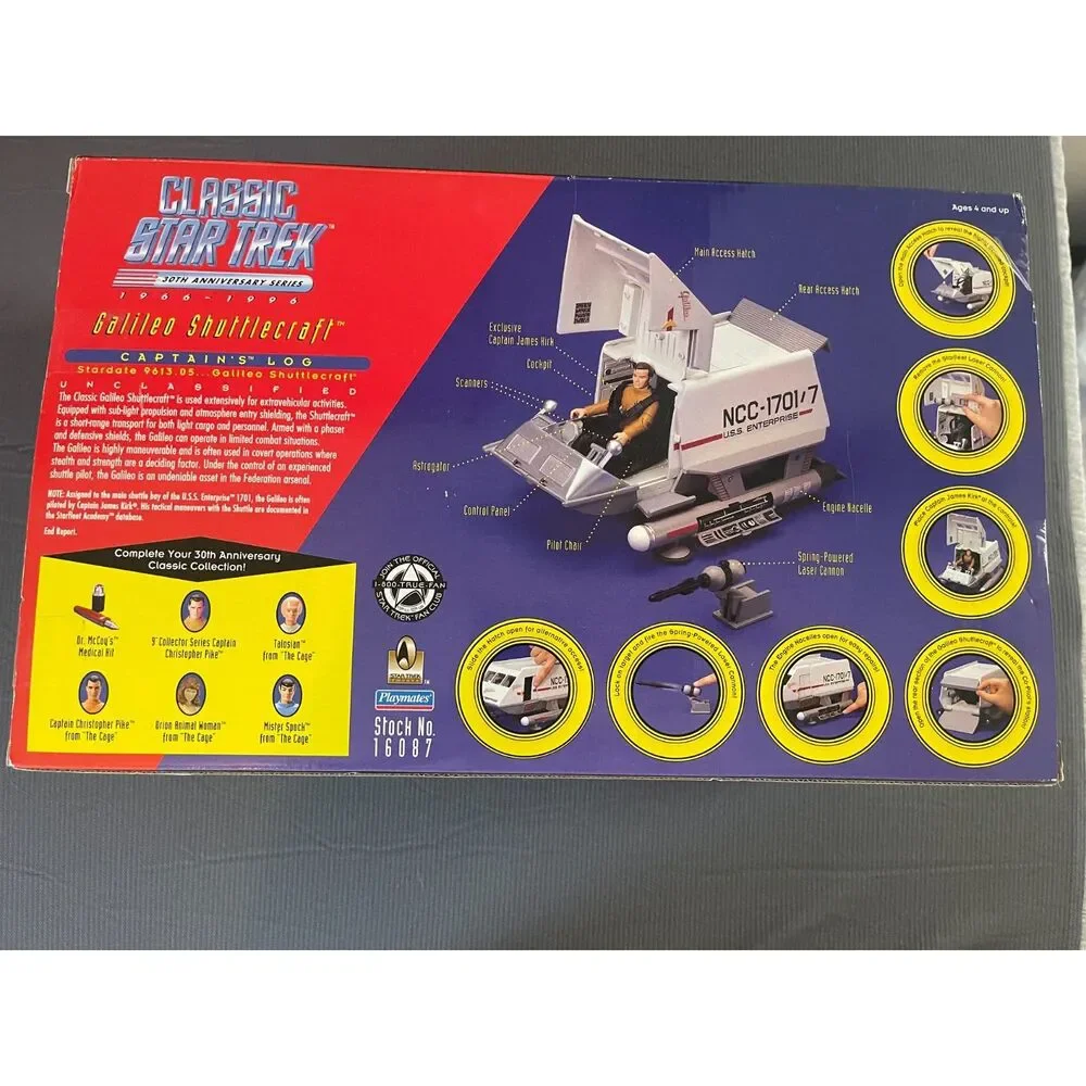 NEW Playmates 16087 Classic Star Trek Galileo Shuttlecraft 30th Anniversary Kirk